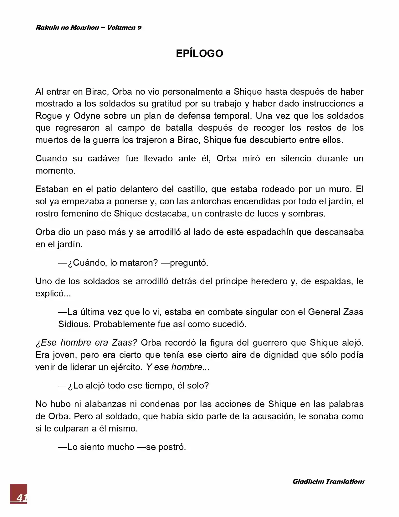 Rakuin No Monshou (Novela) - Capítulo 72 - Página 41 - LectorTMOo