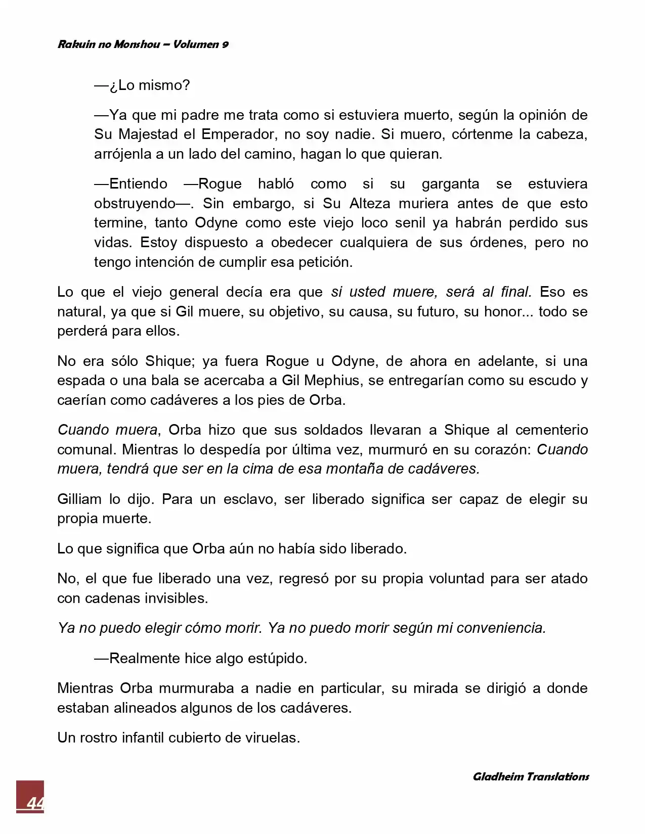 Rakuin No Monshou (Novela) - Capítulo 72 - Página 44 - LectorTMOo