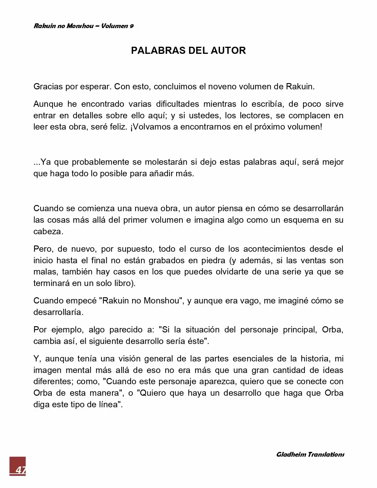 Rakuin No Monshou (Novela) - Capítulo 72 - Página 47 - LectorTMOo