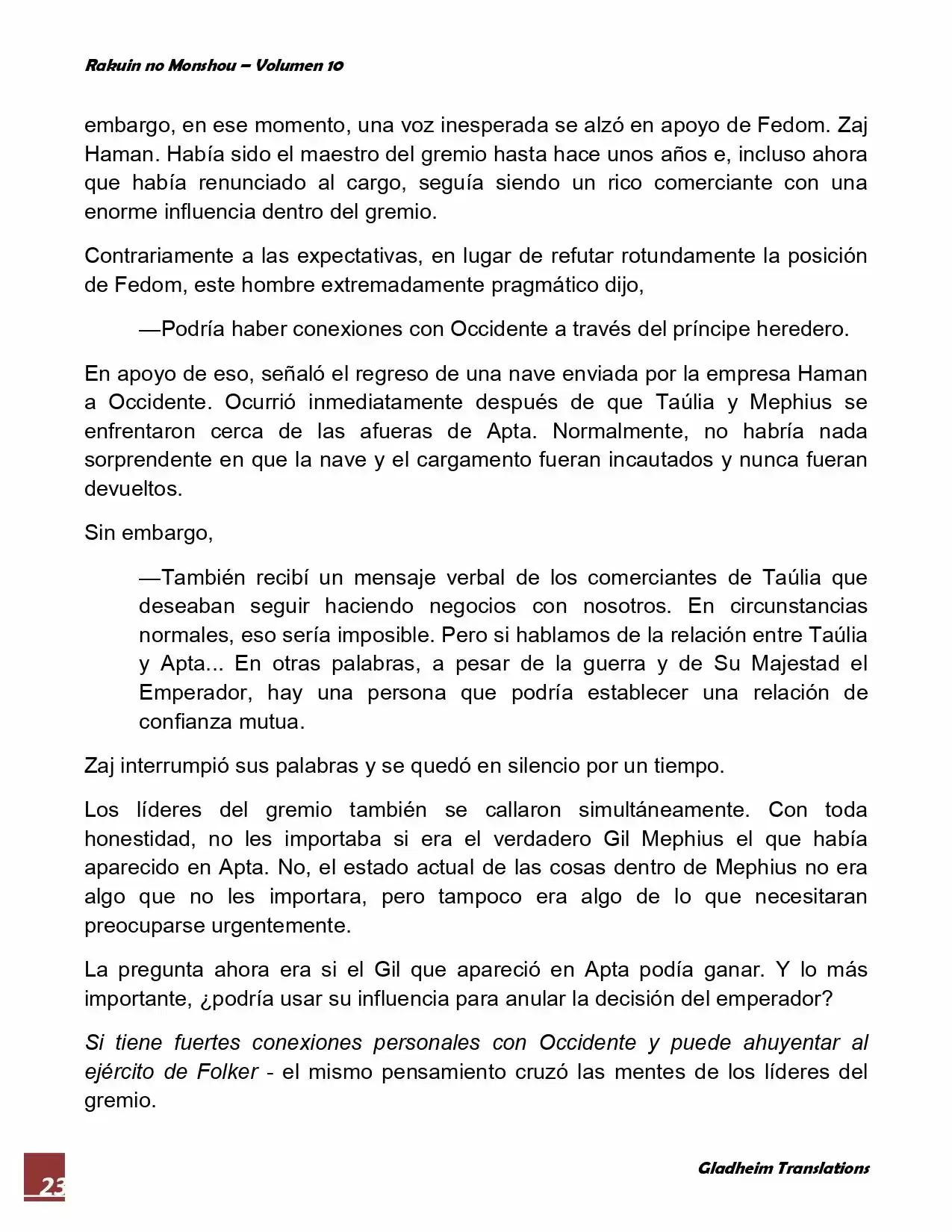 Rakuin No Monshou (Novela) - Capítulo 74 - Página 4 - LectorTMOo