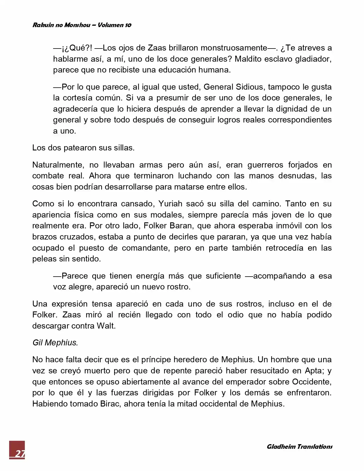 Rakuin No Monshou (Novela) - Capítulo 74 - Página 8 - LectorTMOo