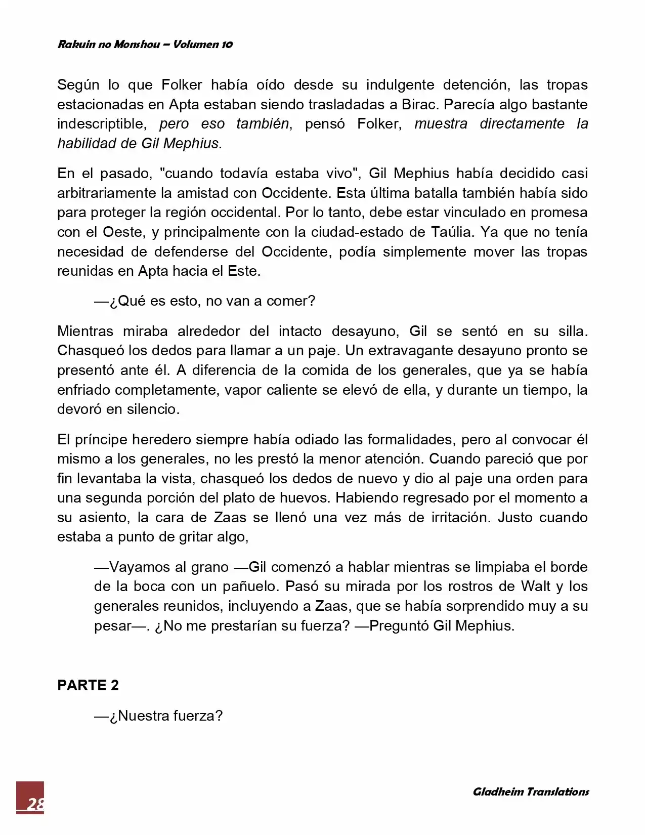 Rakuin No Monshou (Novela) - Capítulo 74 - Página 9 - LectorTMOo