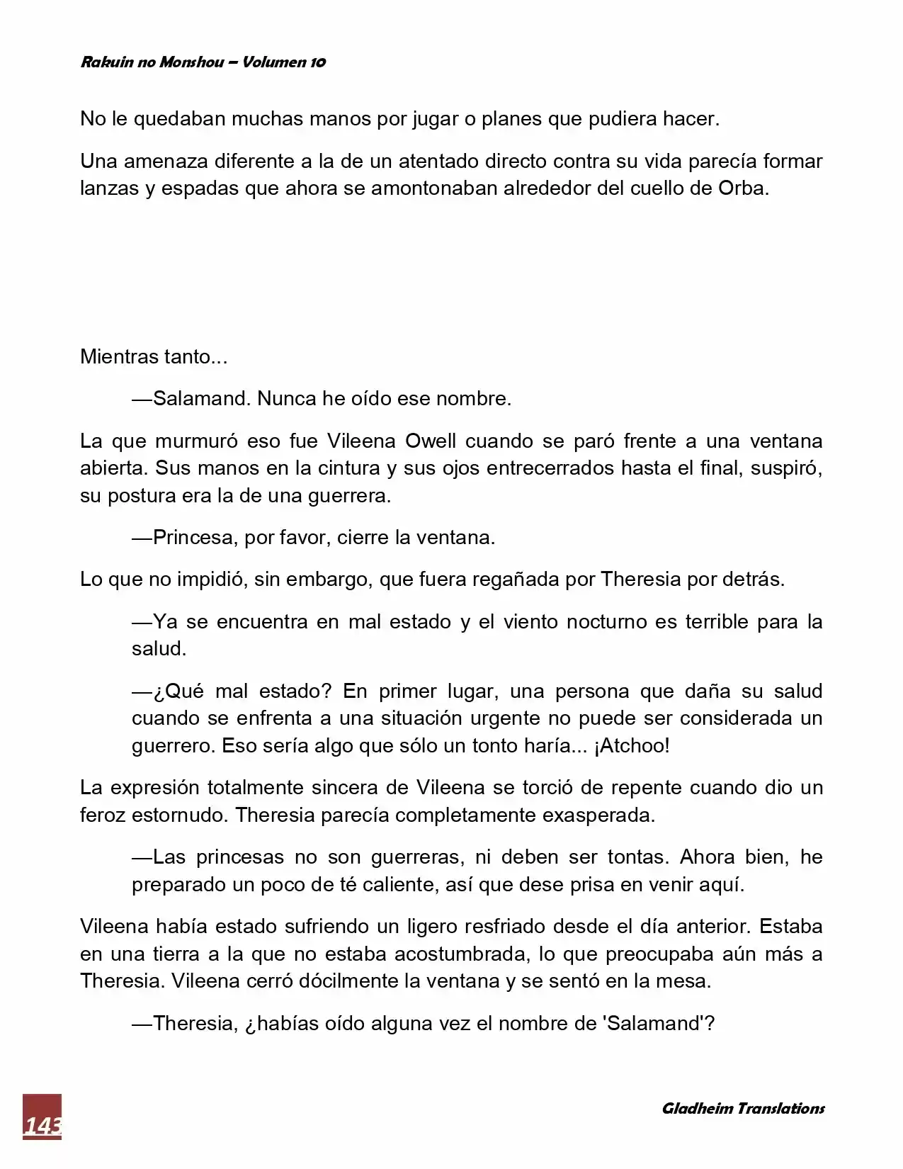 Rakuin No Monshou (Novela) - Capítulo 77 - Página 8 - LectorTMOo