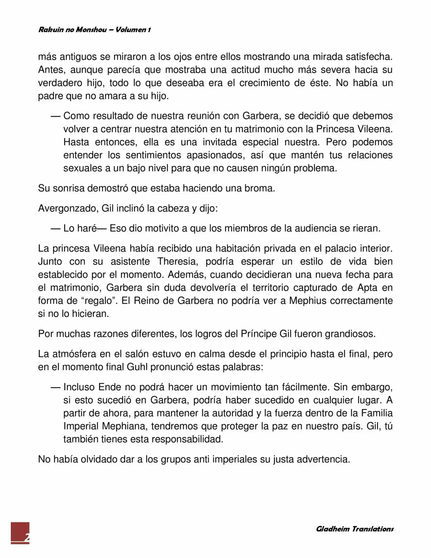 Rakuin No Monshou (Novela) - Capítulo 8 - Página 2 - LectorTMOo