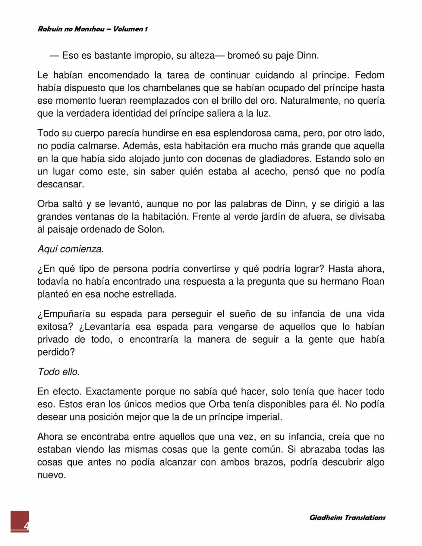 Rakuin No Monshou (Novela) - Capítulo 8 - Página 4 - LectorTMOo