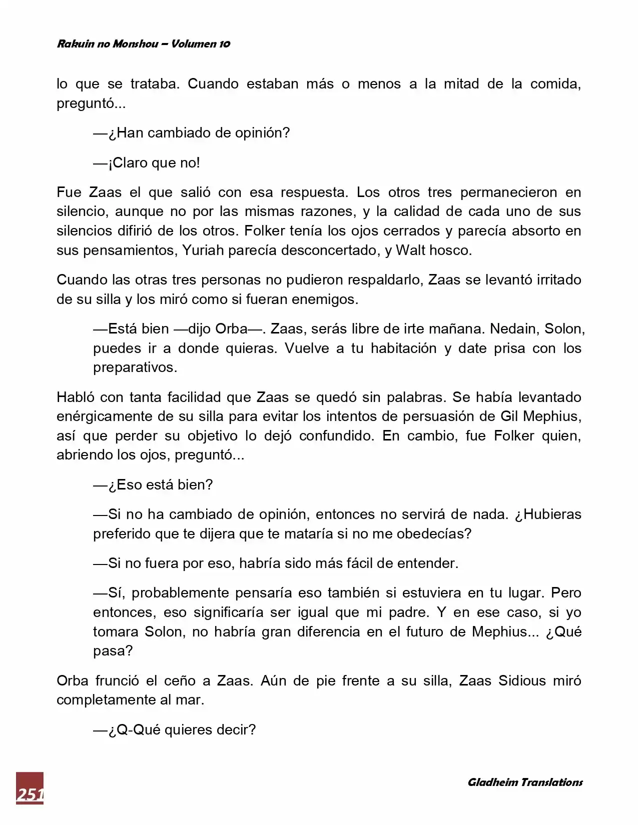 Rakuin No Monshou (Novela) - Capítulo 80 - Página 10 - LectorTMOo