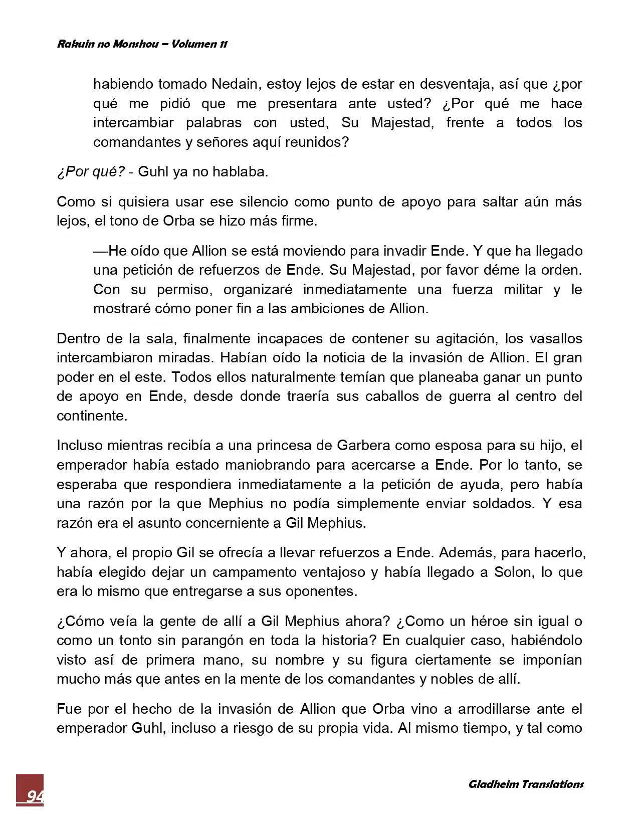 Rakuin No Monshou (Novela) - Capítulo 83 - Página 36 - LectorTMOo