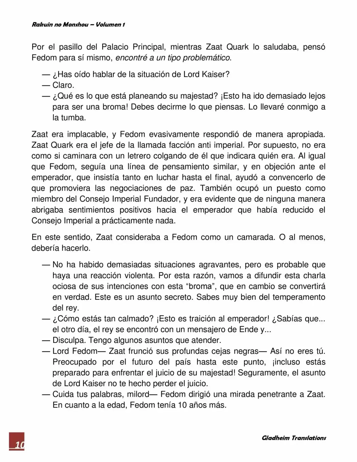 Rakuin No Monshou (Novela) - Capítulo 9 - Página 10 - LectorTMOo