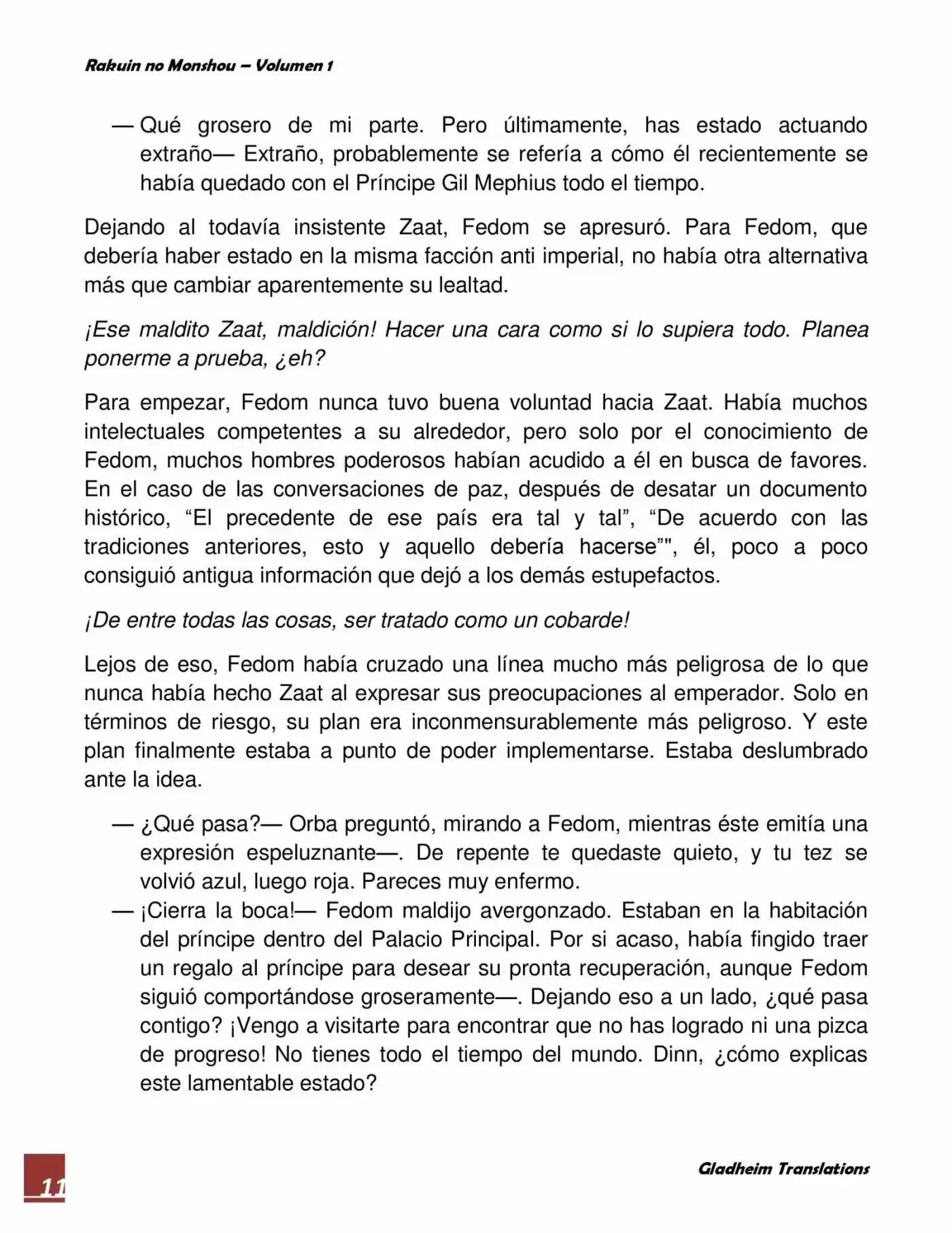 Rakuin No Monshou (Novela) - Capítulo 9 - Página 11 - LectorTMOo