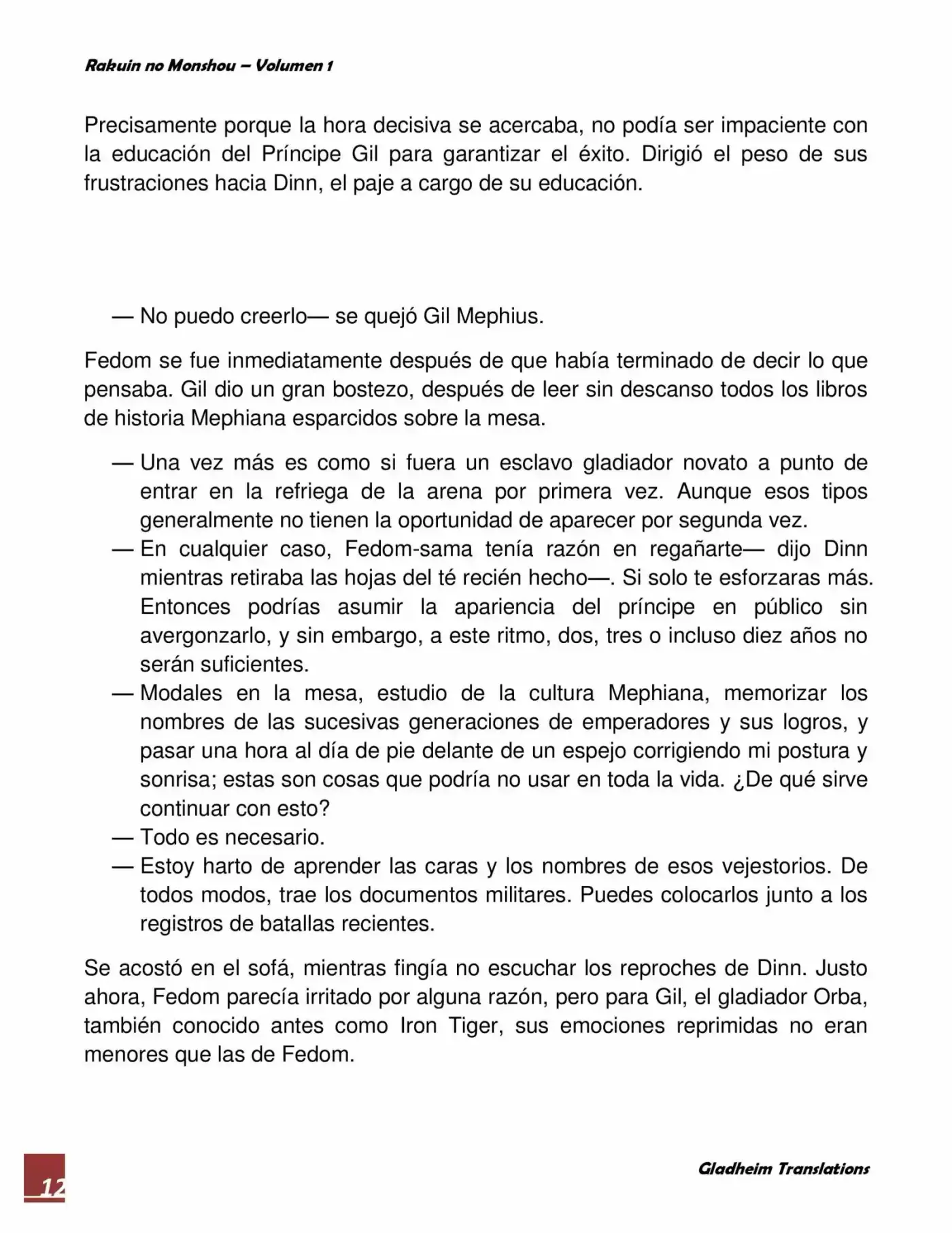 Rakuin No Monshou (Novela) - Capítulo 9 - Página 12 - LectorTMOo