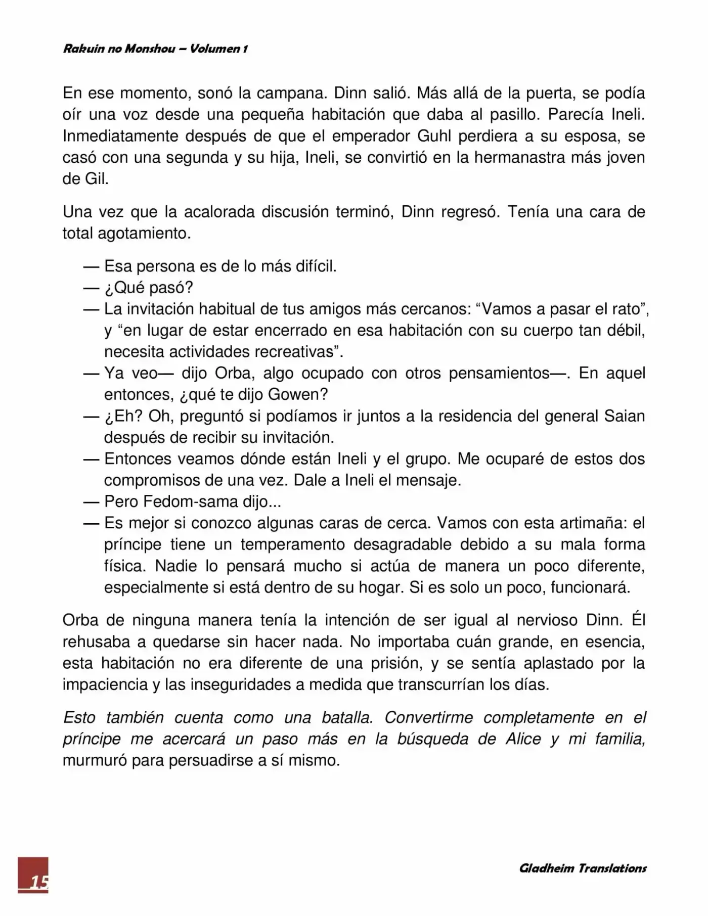 Rakuin No Monshou (Novela) - Capítulo 9 - Página 15 - LectorTMOo