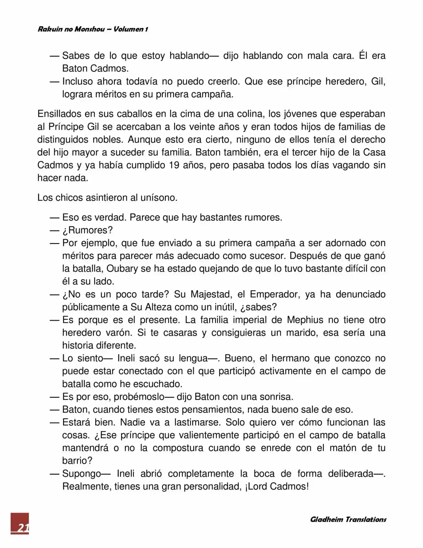 Rakuin No Monshou (Novela) - Capítulo 9 - Página 21 - LectorTMOo