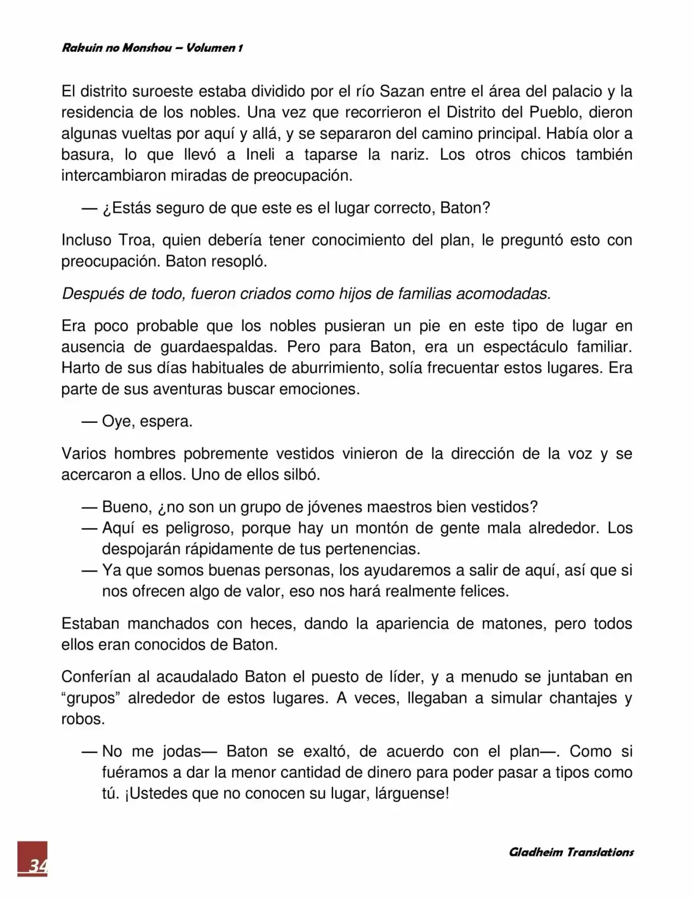 Rakuin No Monshou (Novela) - Capítulo 9 - Página 34 - LectorTMOo