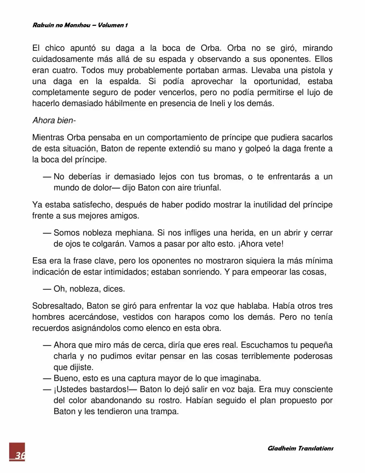Rakuin No Monshou (Novela) - Capítulo 9 - Página 36 - LectorTMOo