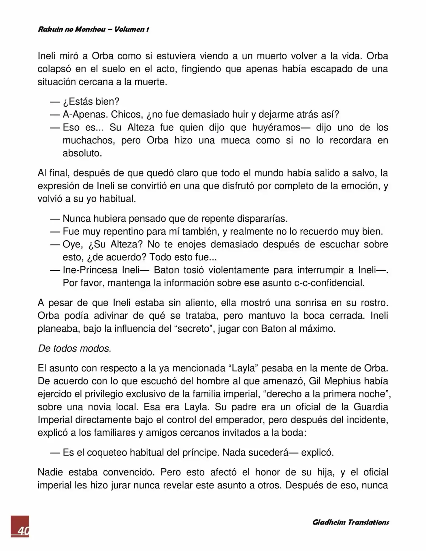 Rakuin No Monshou (Novela) - Capítulo 9 - Página 40 - LectorTMOo