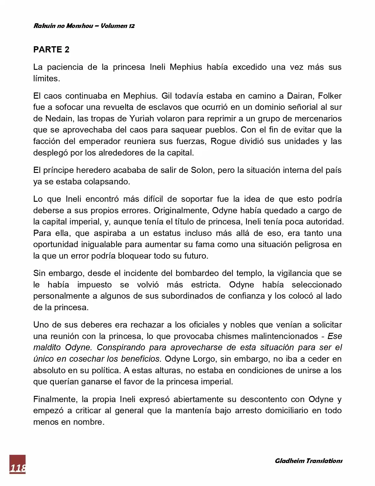 Rakuin No Monshou (Novela) - Capítulo 92 - Página 8 - LectorTMOo
