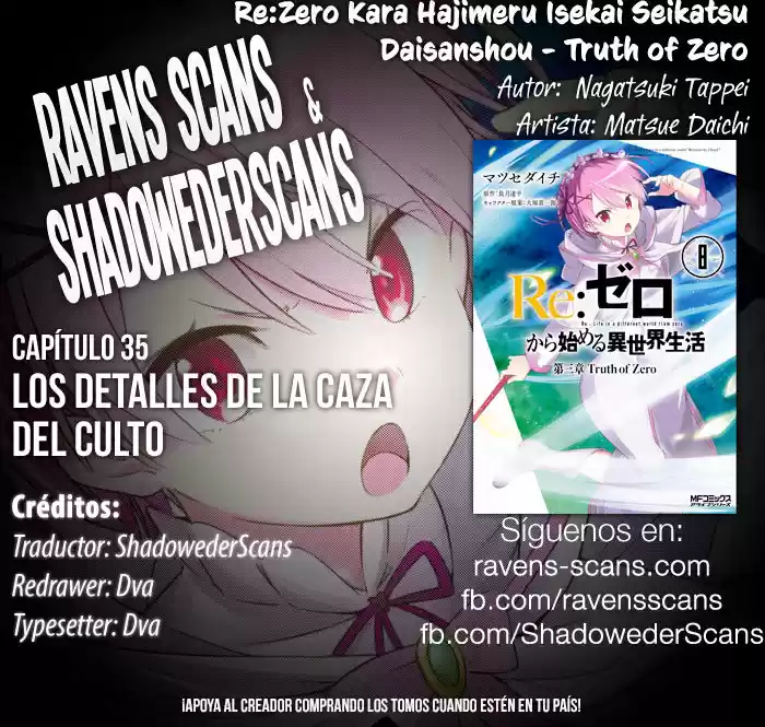 Re:Zero Kara Hajimeru Isekai Seikatsu: Dai-3 Shou - Truth Of Zero - Capítulo 35 - Página 1 - LectorTMOo