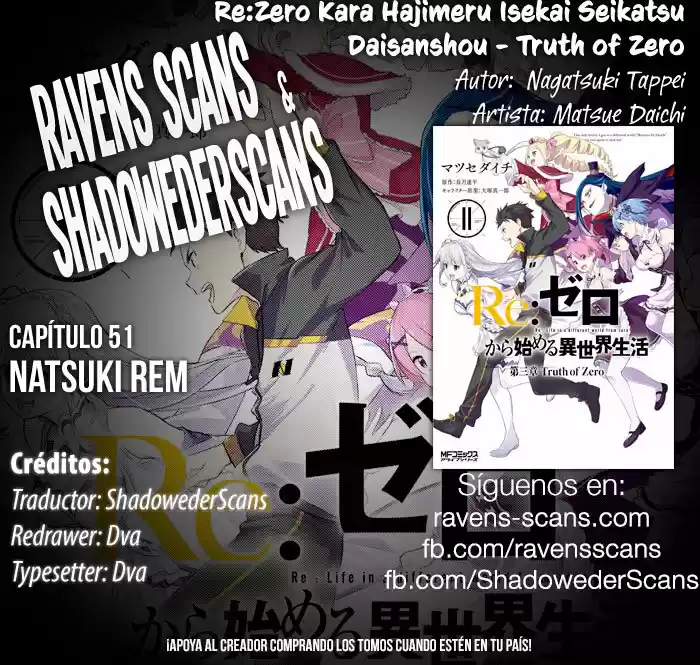 Re:Zero Kara Hajimeru Isekai Seikatsu: Dai-3 Shou - Truth Of Zero - Capítulo 51 - Página 1 - LectorTMOo