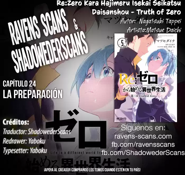Re:Zero Kara Hajimeru Isekai Seikatsu - Daisanshou - Truth Of Zero - Capítulo 24 - Página 1 - LectorTMOo
