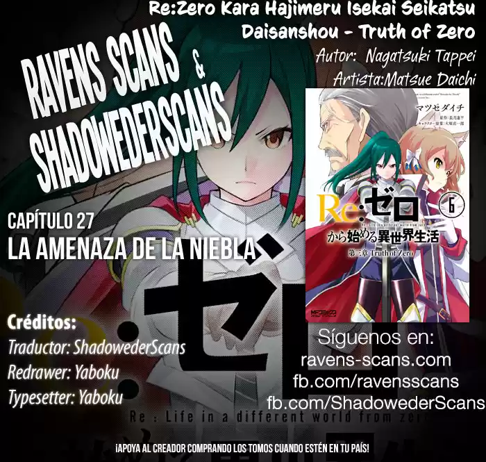Re:Zero Kara Hajimeru Isekai Seikatsu - Daisanshou - Truth Of Zero - Capítulo 27 - Página 1 - LectorTMOo