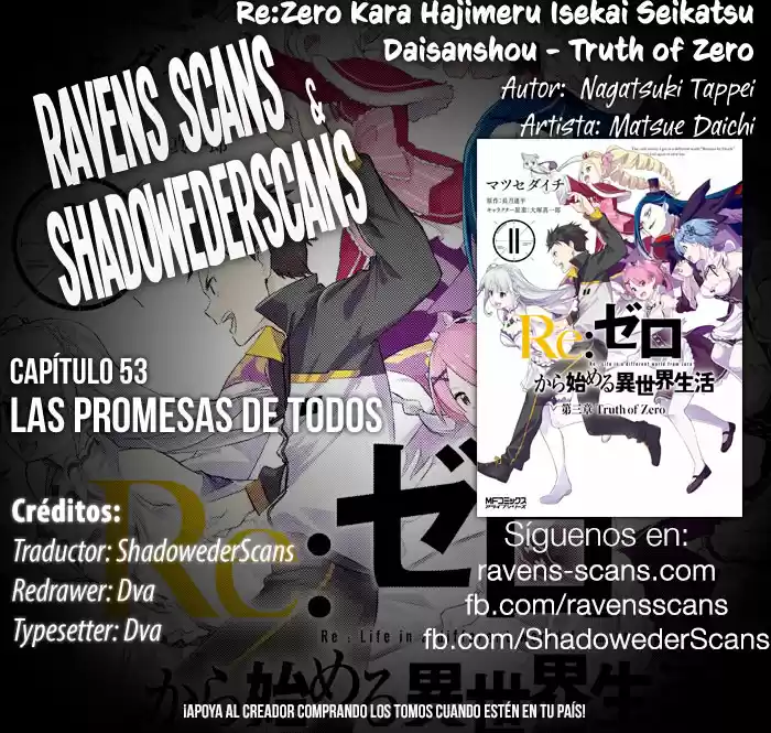 Re:Zero Kara Hajimeru Isekai Seikatsu - Daisanshou - Truth Of Zero - Capítulo 53 - Página 1 - LectorTMOo