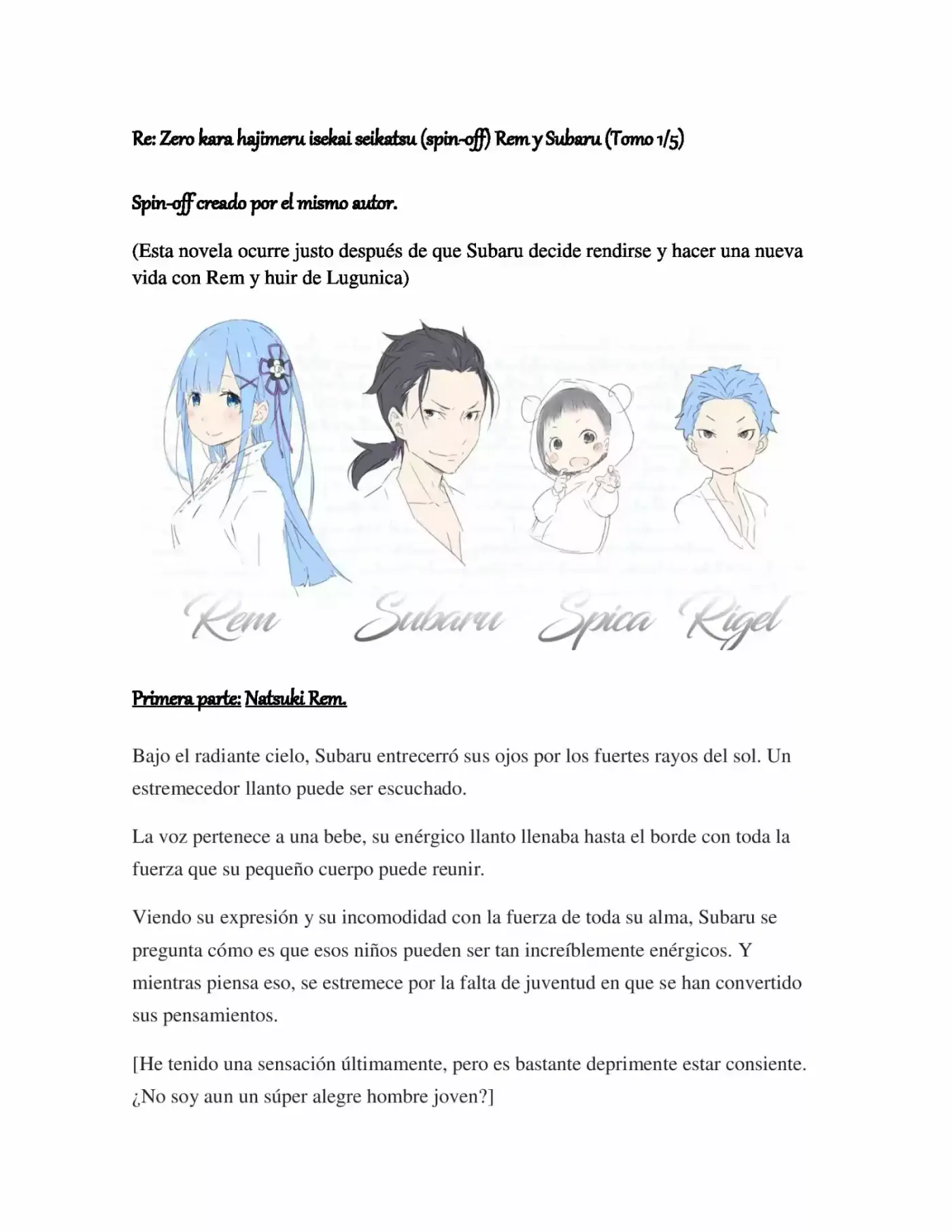 Re: Zero Kasaneru (What If) (Novela) - Capítulo 1 - Página 1 - LectorTMOo