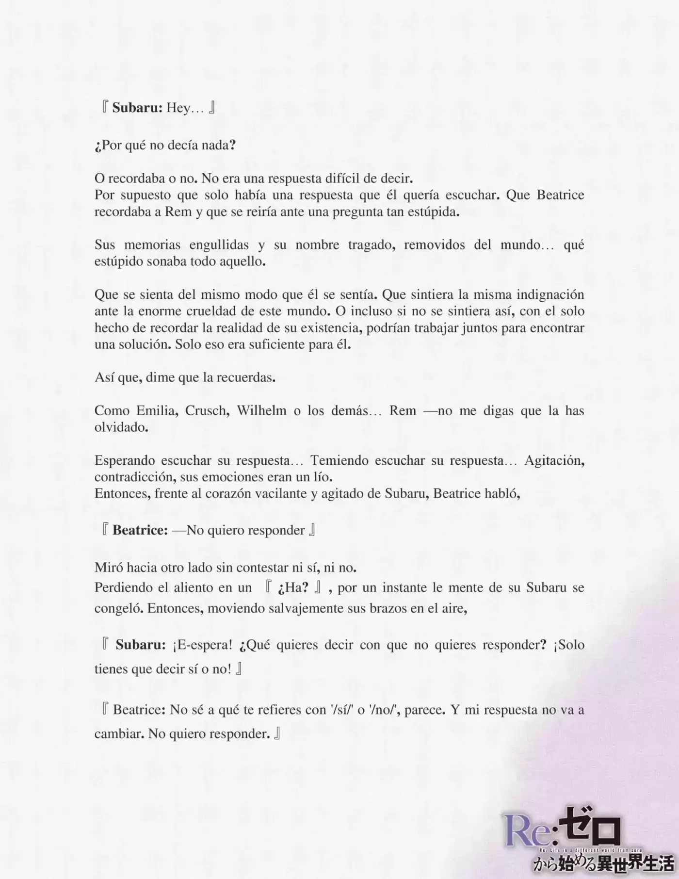Re:Zero Kara Hajimeru Isekai Seikatsu (Novela) - Capítulo 6 - Página 10 - LectorTMOo