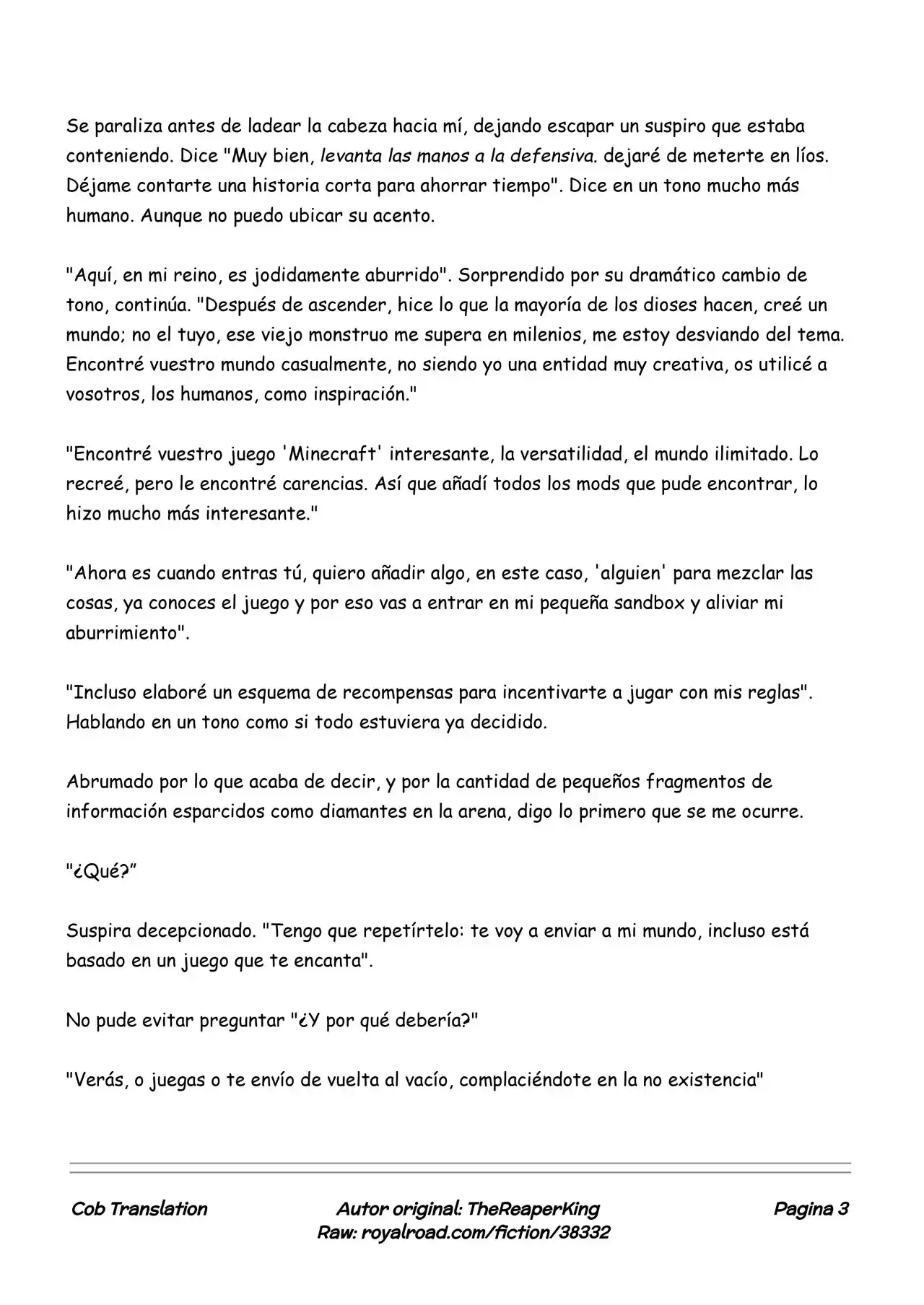 Realidad De Minecraft (Novela) - Capítulo 1 - Página 3 - LectorTMOo
