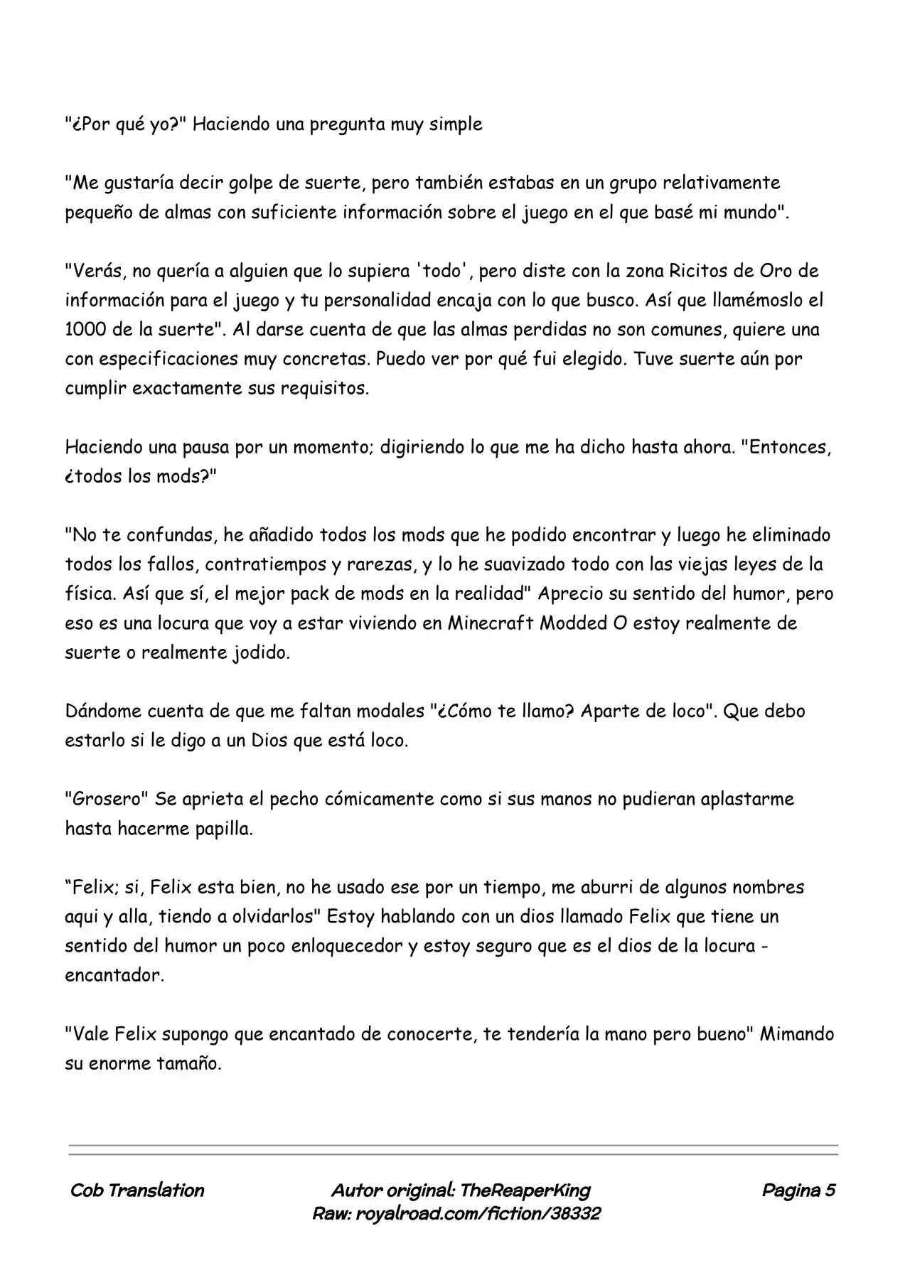 Realidad De Minecraft (Novela) - Capítulo 1 - Página 5 - LectorTMOo