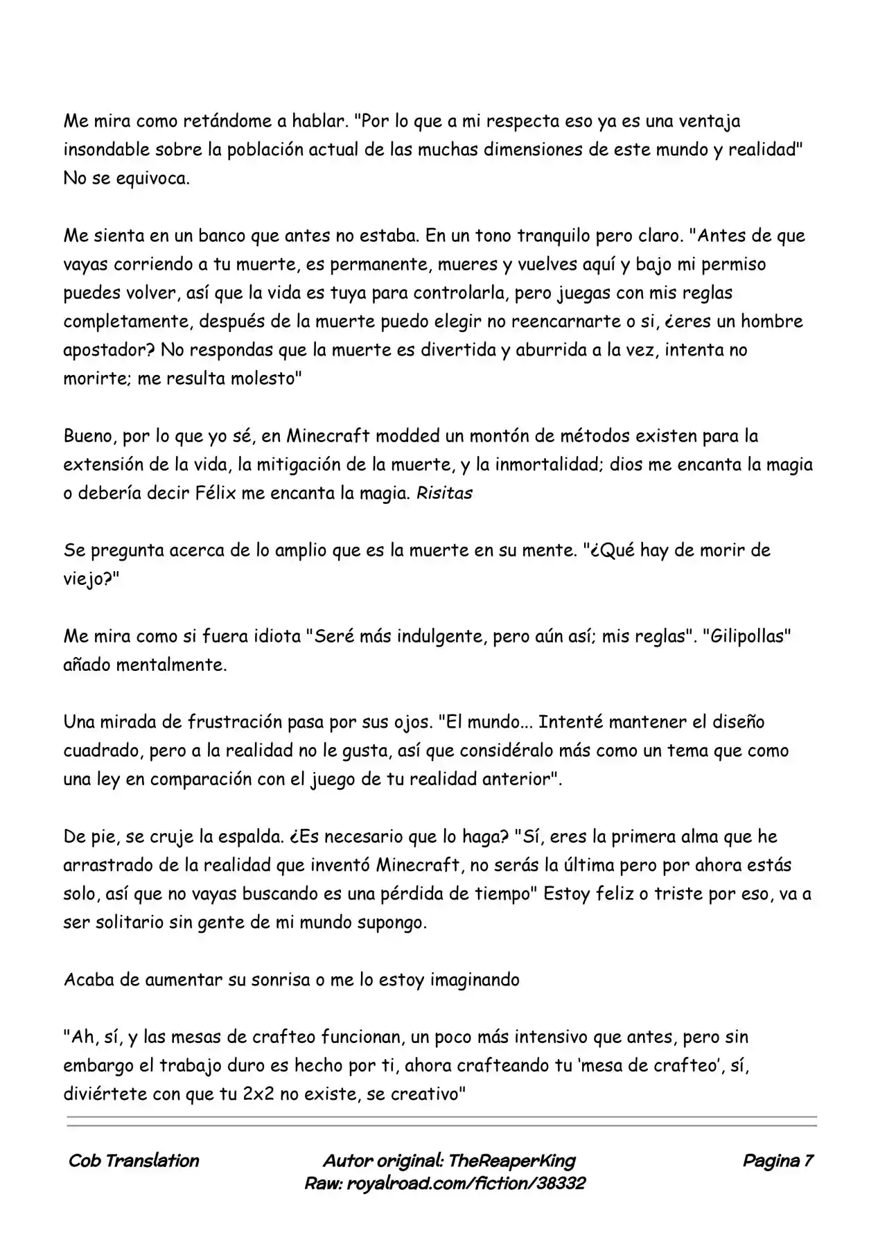 Realidad De Minecraft (Novela) - Capítulo 1 - Página 7 - LectorTMOo