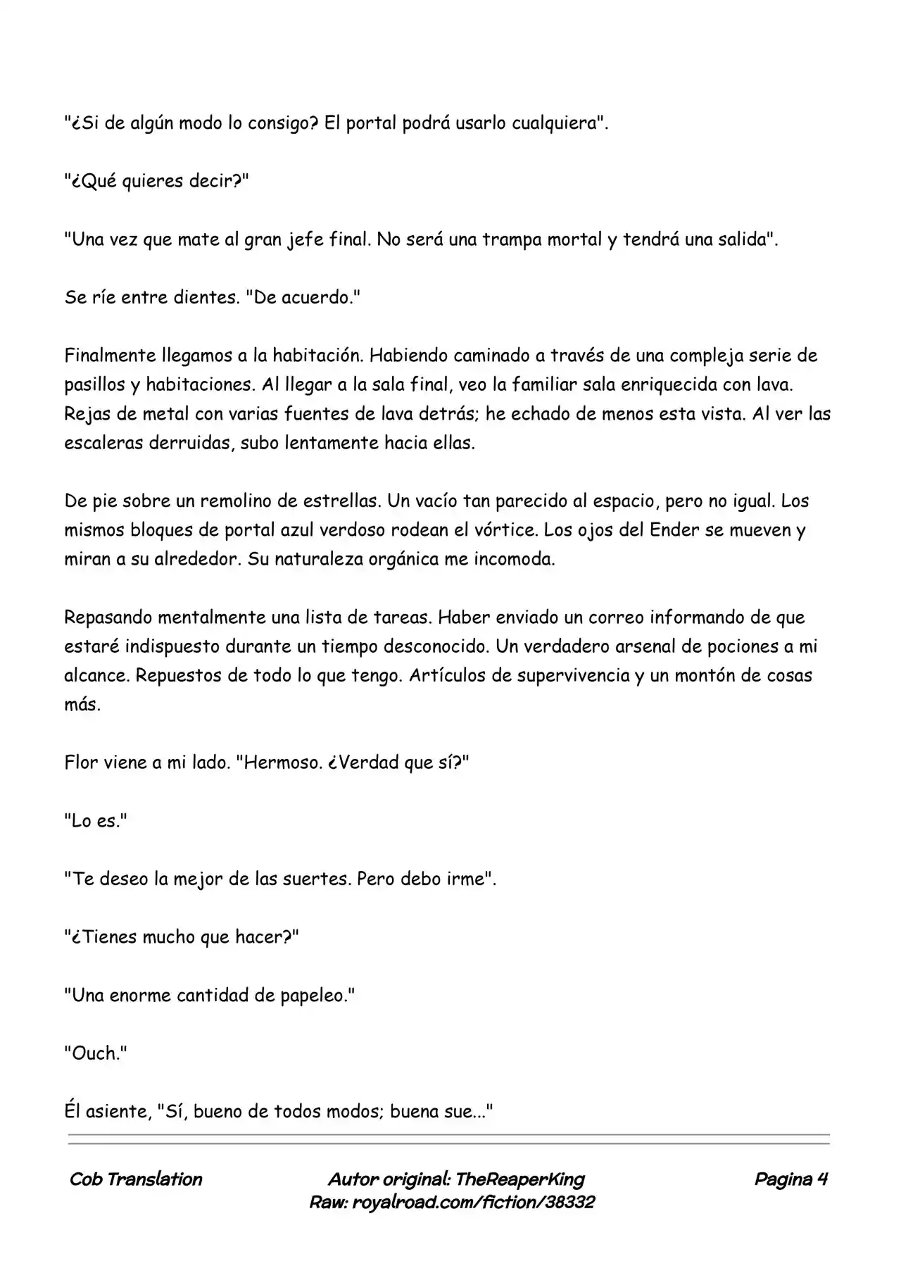Realidad De Minecraft (Novela) - Capítulo 110 - Página 4 - LectorTMOo