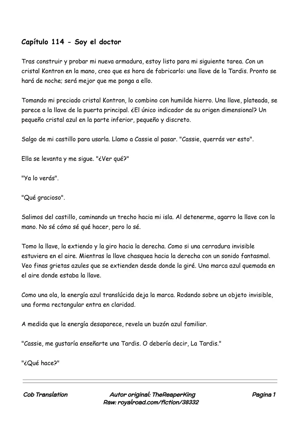 Realidad De Minecraft (Novela) - Capítulo 114 - Página 1 - LectorTMOo