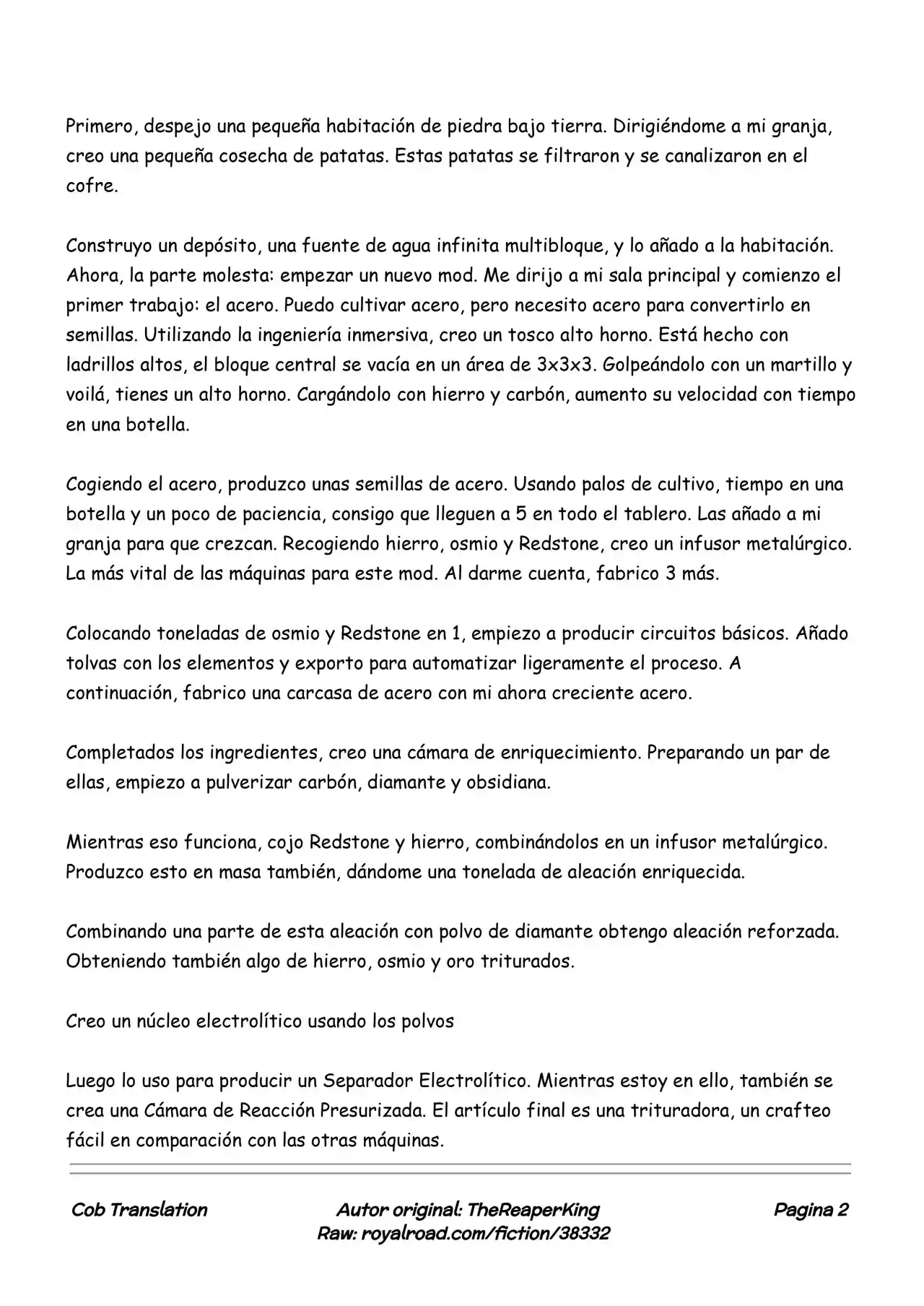 Realidad De Minecraft (Novela) - Capítulo 122 - Página 2 - LectorTMOo