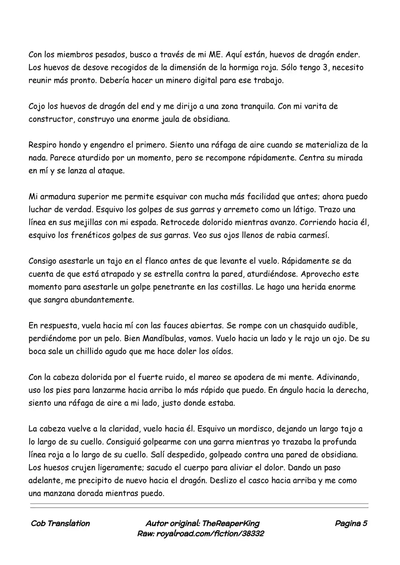 Realidad De Minecraft (Novela) - Capítulo 122 - Página 5 - LectorTMOo