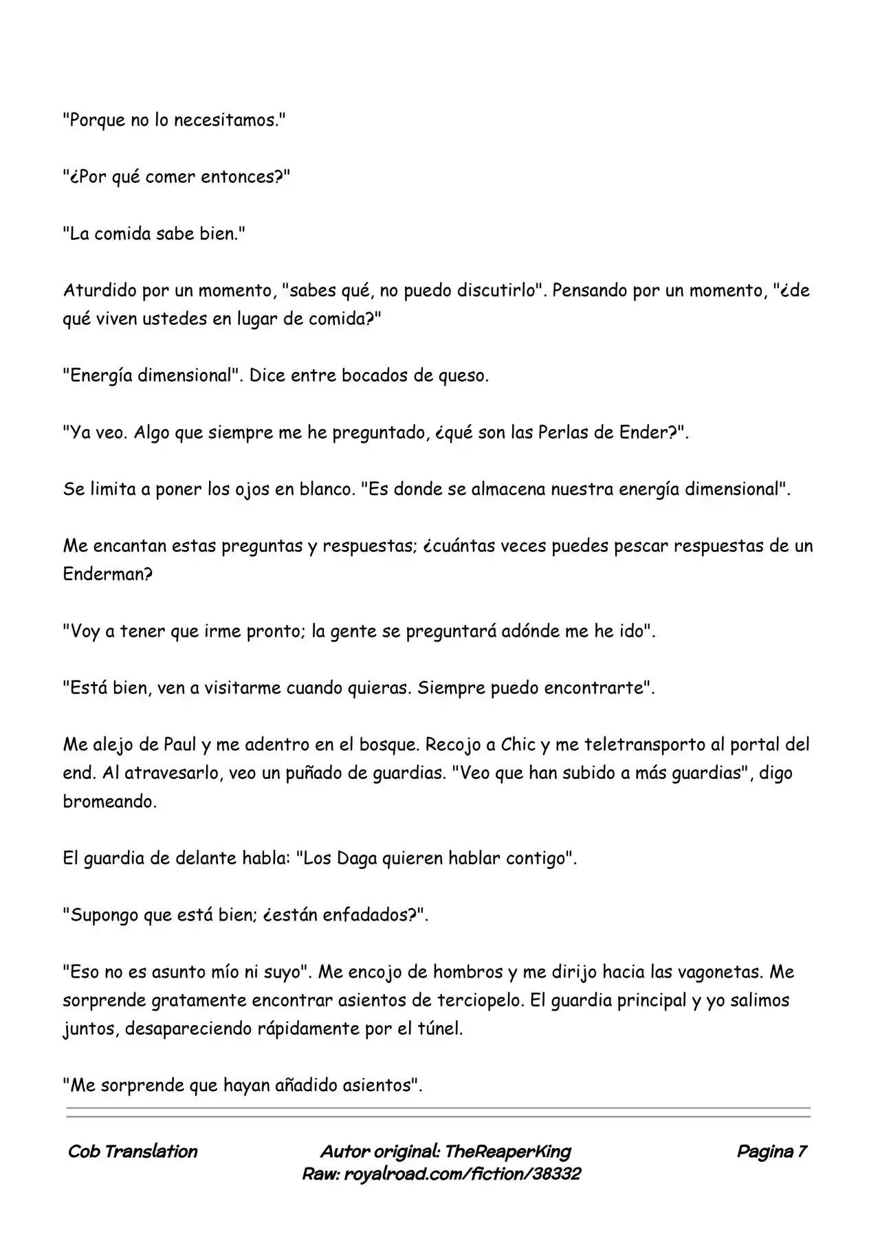 Realidad De Minecraft (Novela) - Capítulo 139 - Página 7 - LectorTMOo