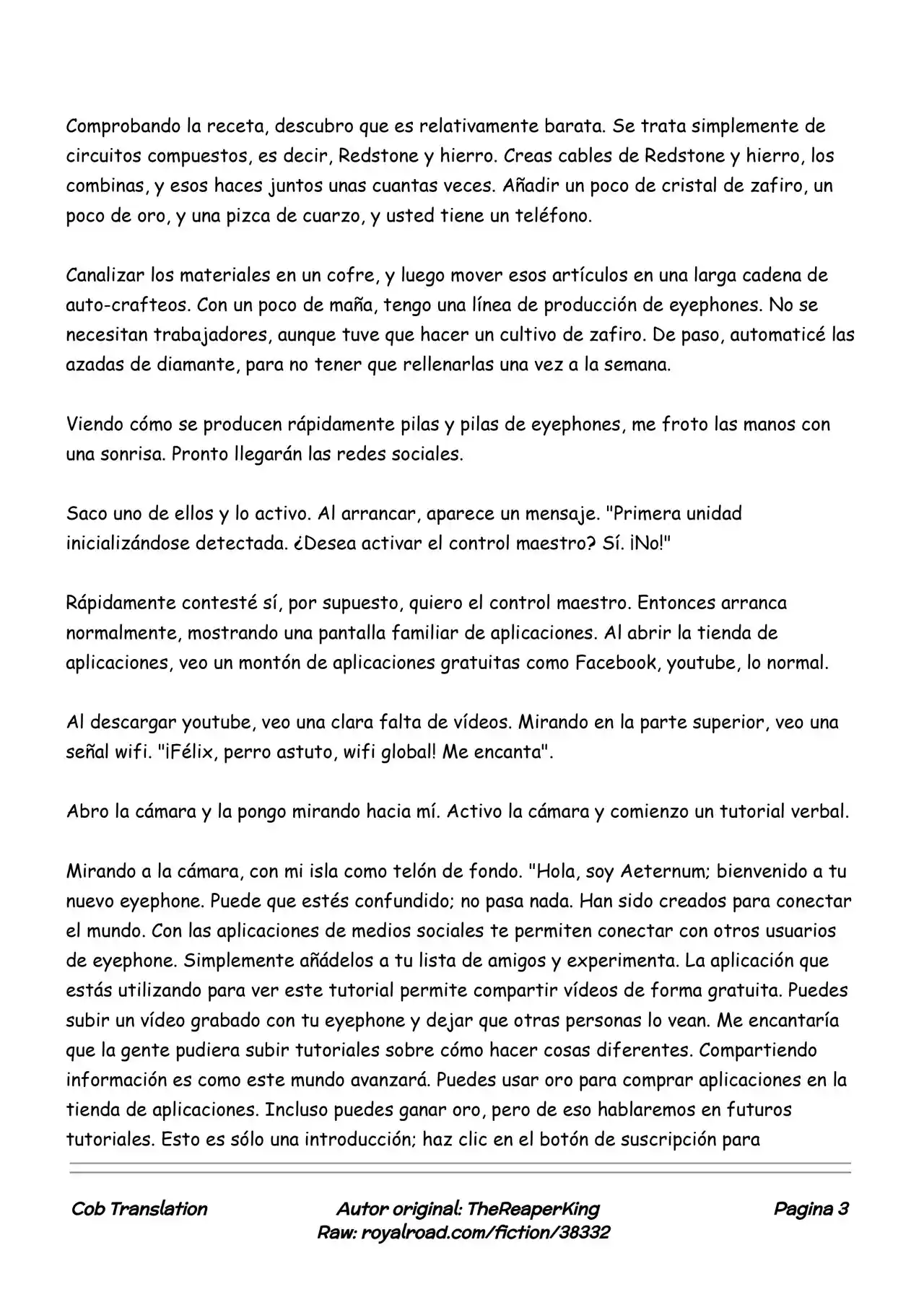 Realidad De Minecraft (Novela) - Capítulo 140 - Página 3 - LectorTMOo