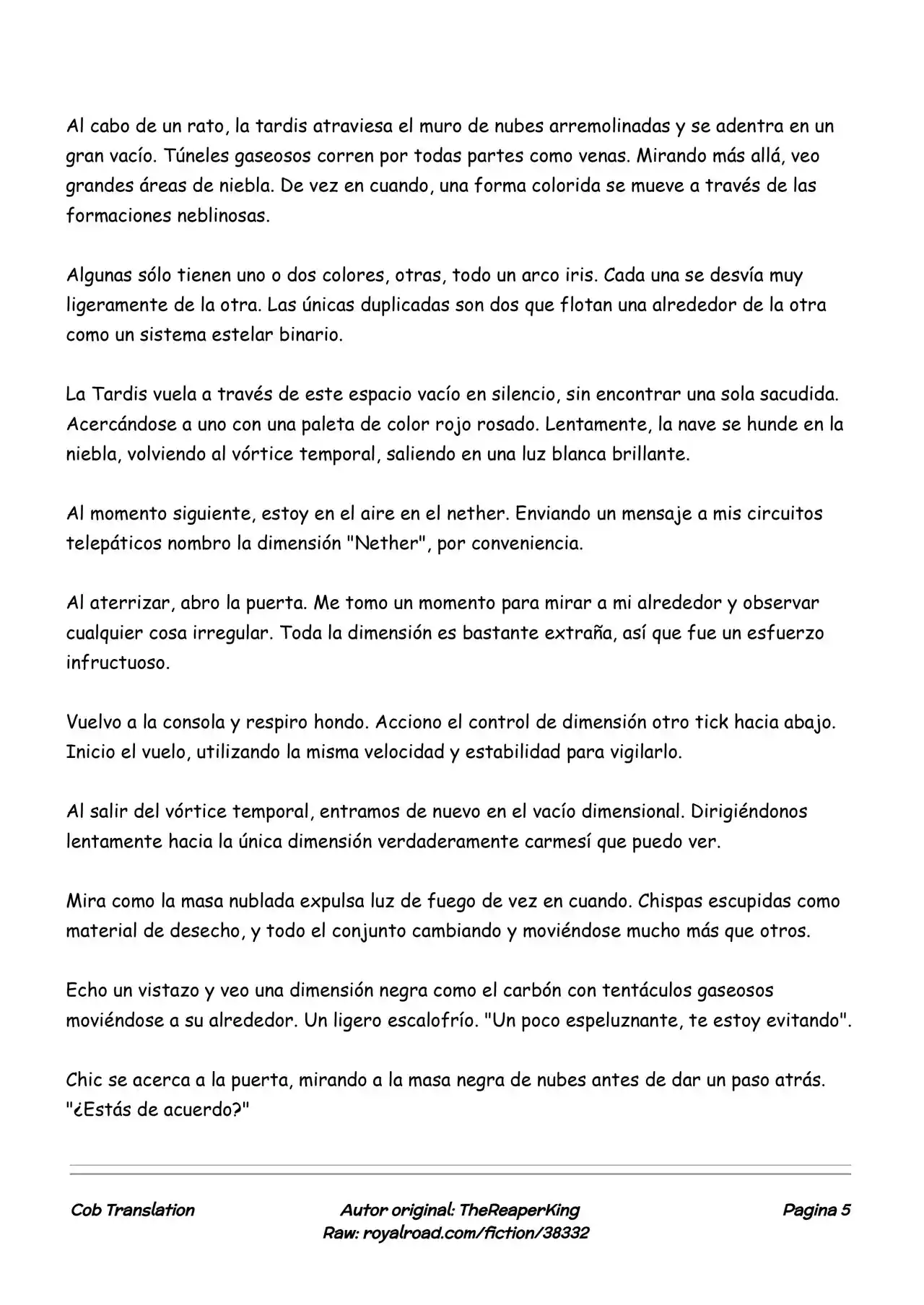 Realidad De Minecraft (Novela) - Capítulo 161 - Página 5 - LectorTMOo