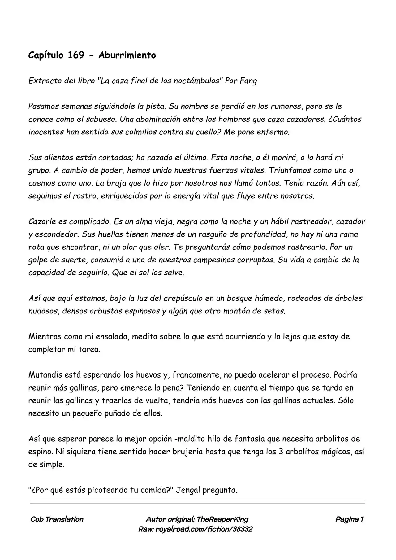 Realidad De Minecraft (Novela) - Capítulo 169 - Página 1 - LectorTMOo