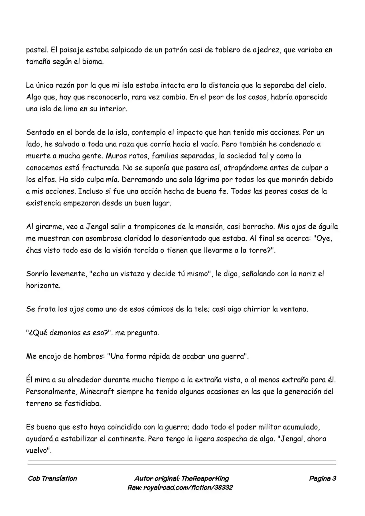 Realidad De Minecraft (Novela) - Capítulo 174 - Página 3 - LectorTMOo
