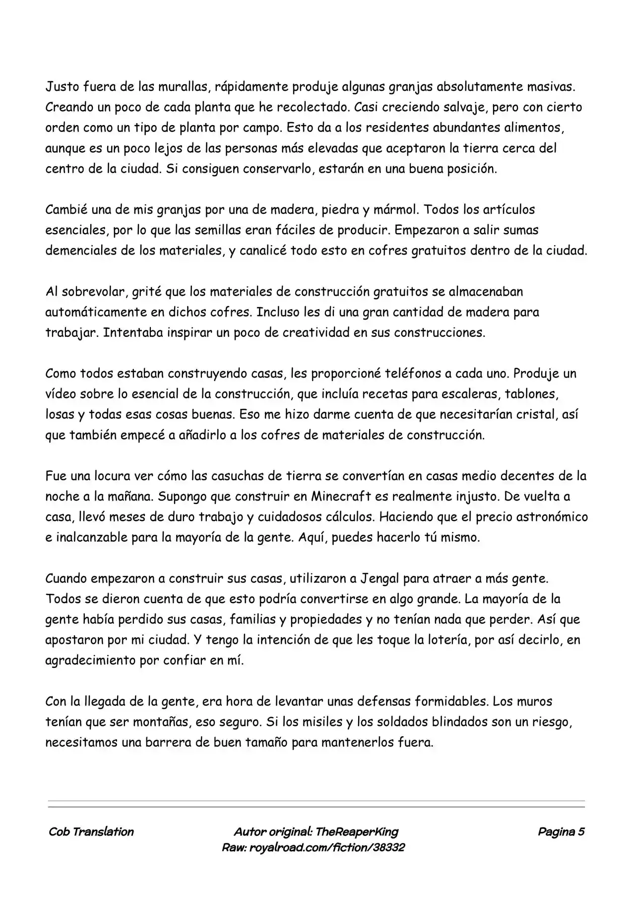 Realidad De Minecraft (Novela) - Capítulo 175 - Página 5 - LectorTMOo