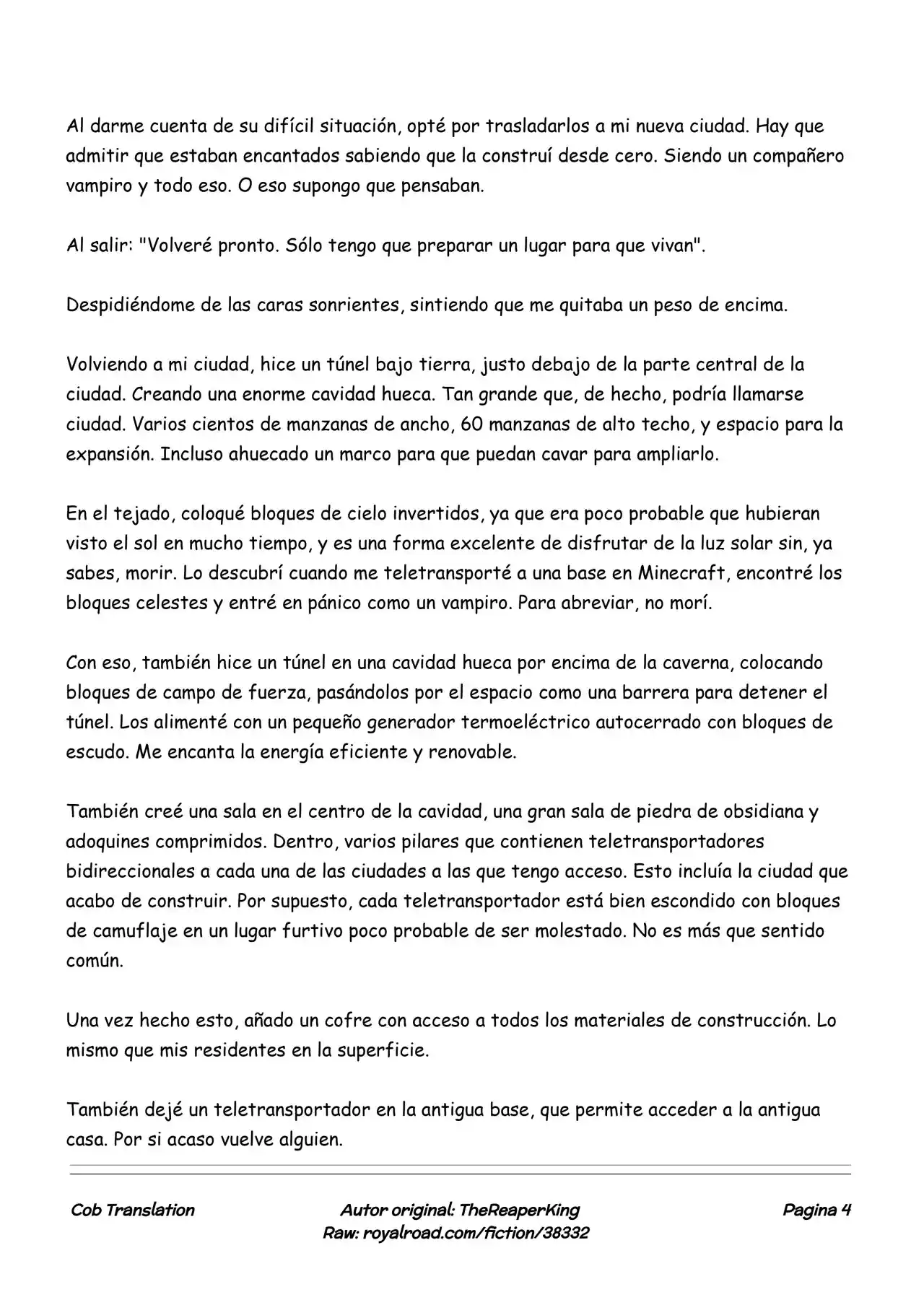 Realidad De Minecraft (Novela) - Capítulo 176 - Página 4 - LectorTMOo