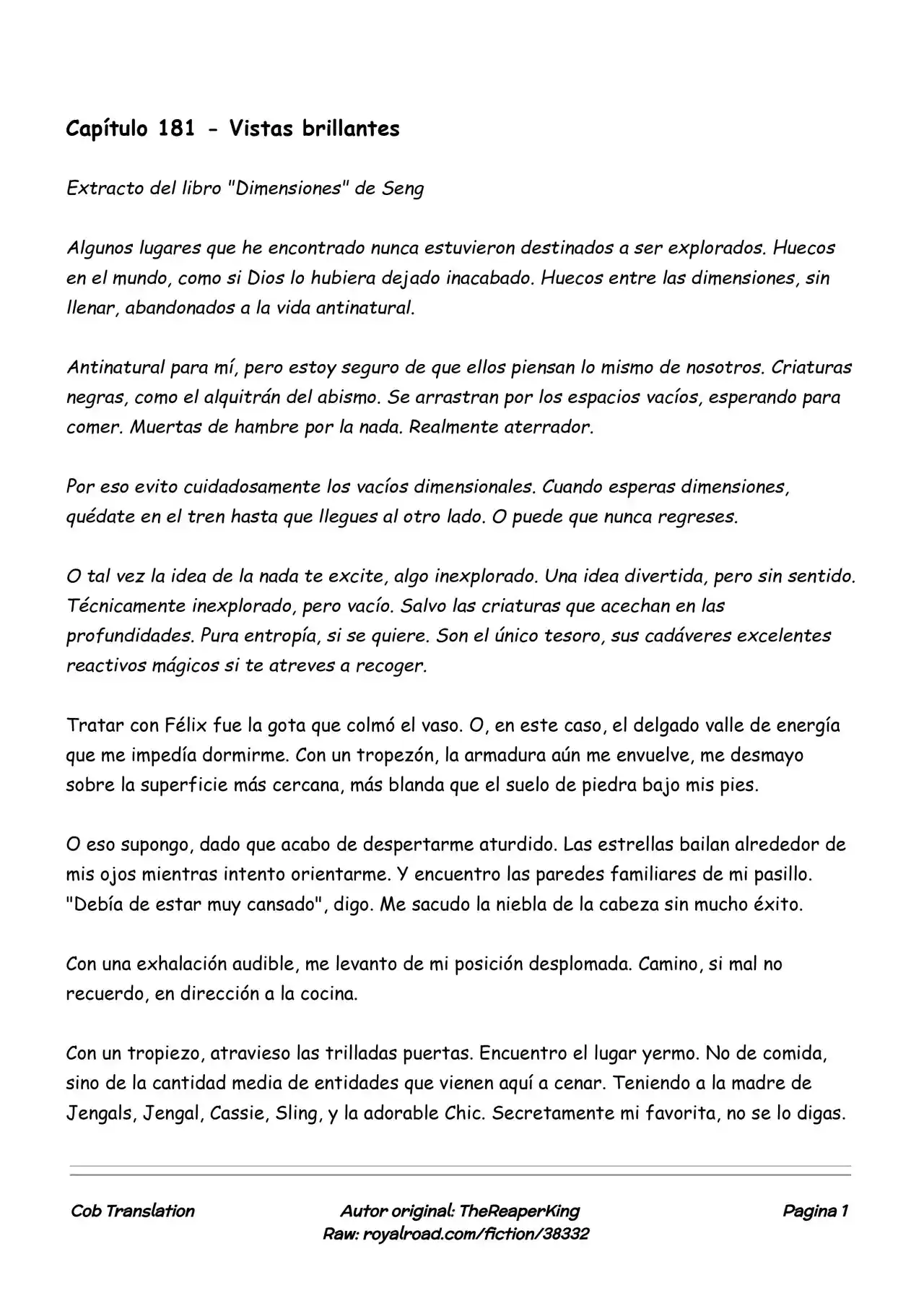 Realidad De Minecraft (Novela) - Capítulo 181 - Página 1 - LectorTMOo