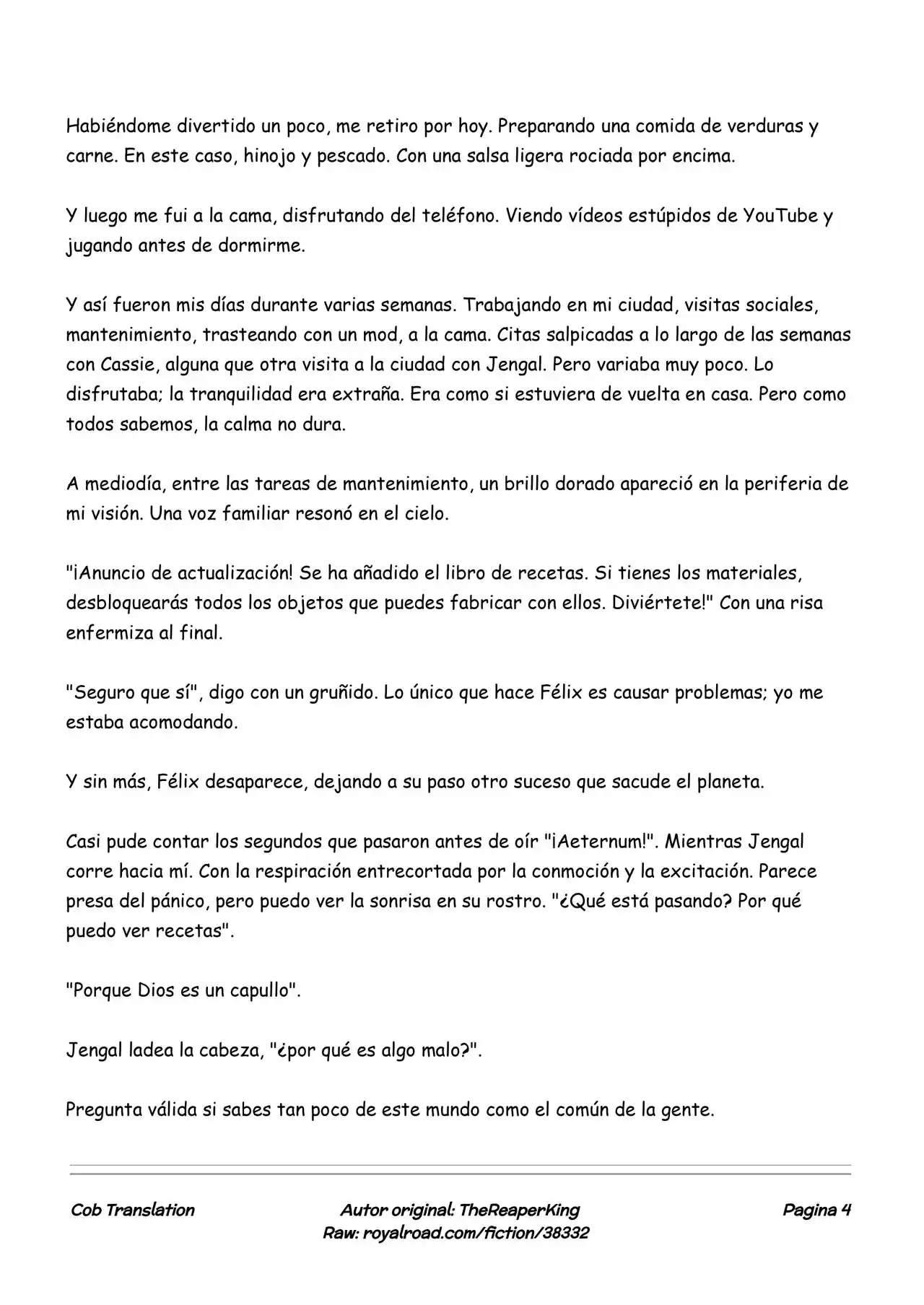 Realidad De Minecraft (Novela) - Capítulo 182 - Página 4 - LectorTMOo