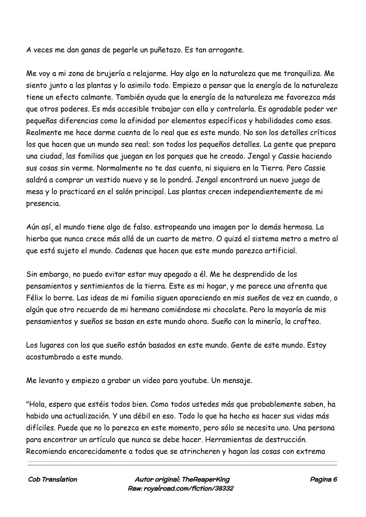 Realidad De Minecraft (Novela) - Capítulo 183 - Página 6 - LectorTMOo