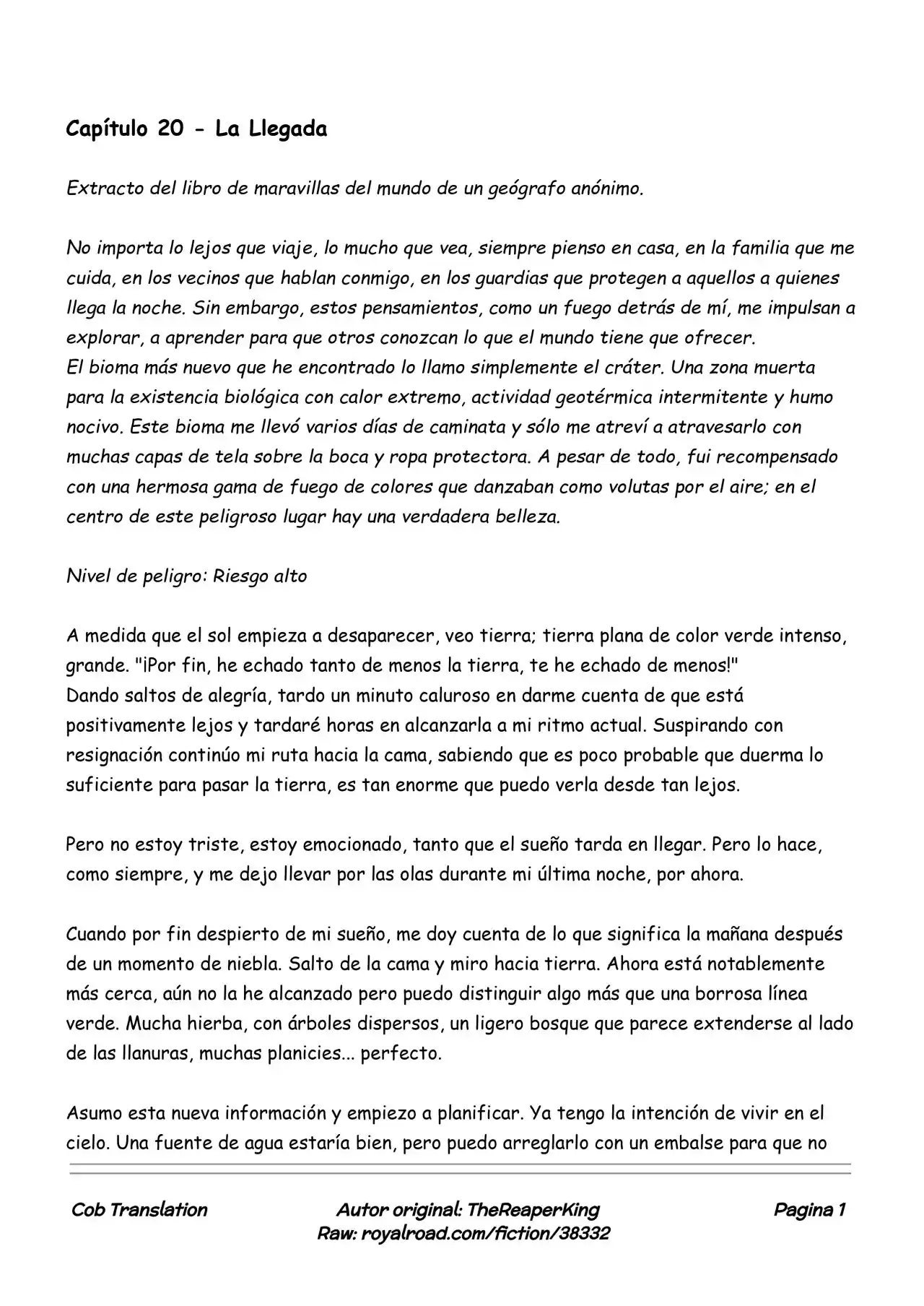 Realidad De Minecraft (Novela) - Capítulo 20 - Página 1 - LectorTMOo