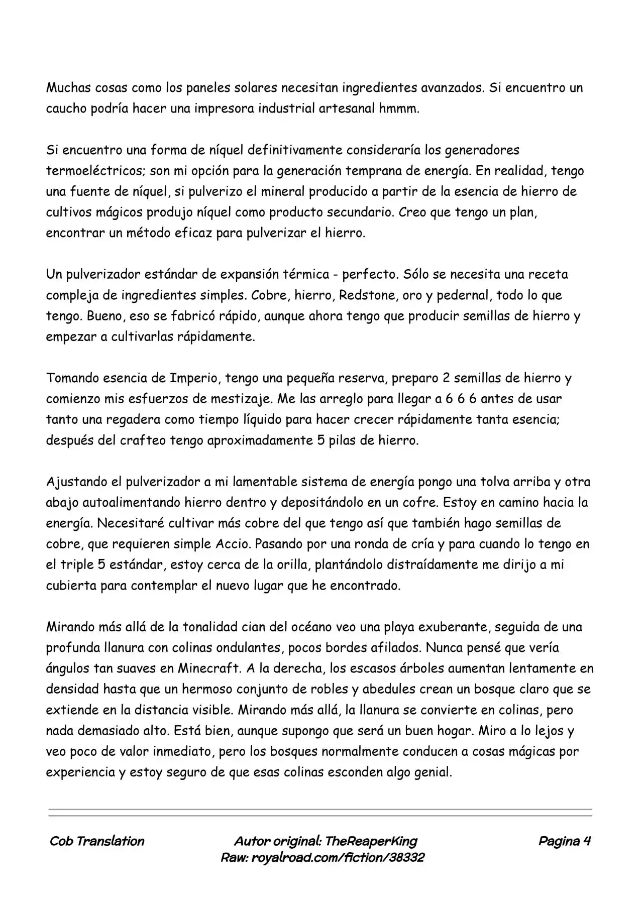 Realidad De Minecraft (Novela) - Capítulo 20 - Página 4 - LectorTMOo
