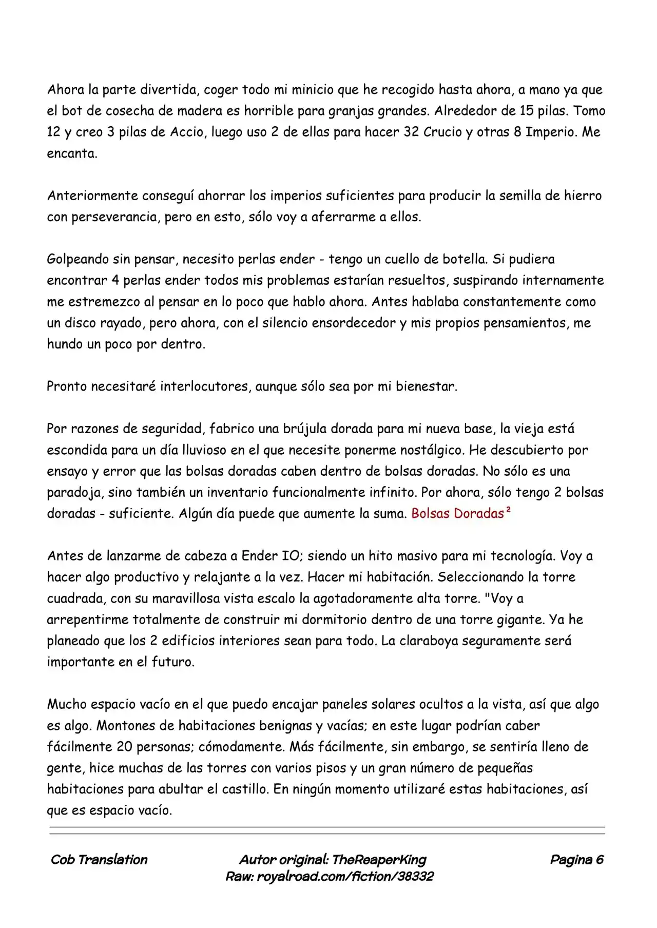 Realidad De Minecraft (Novela) - Capítulo 21 - Página 6 - LectorTMOo