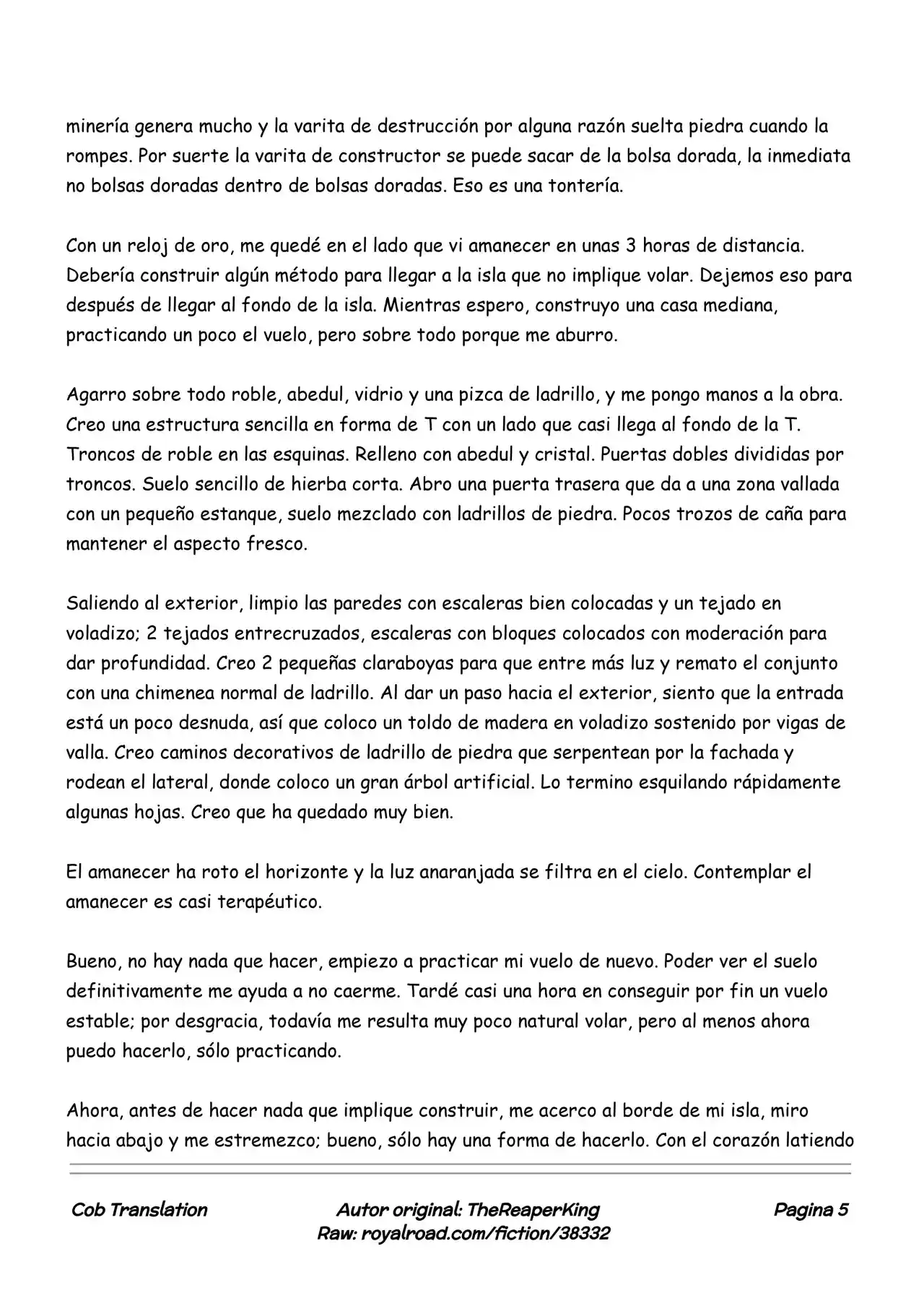 Realidad De Minecraft (Novela) - Capítulo 22 - Página 5 - LectorTMOo