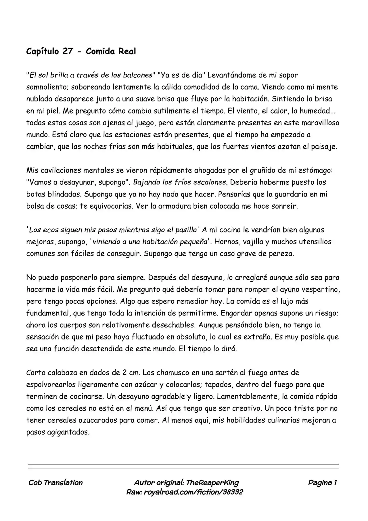 Realidad De Minecraft (Novela) - Capítulo 27 - Página 1 - LectorTMOo
