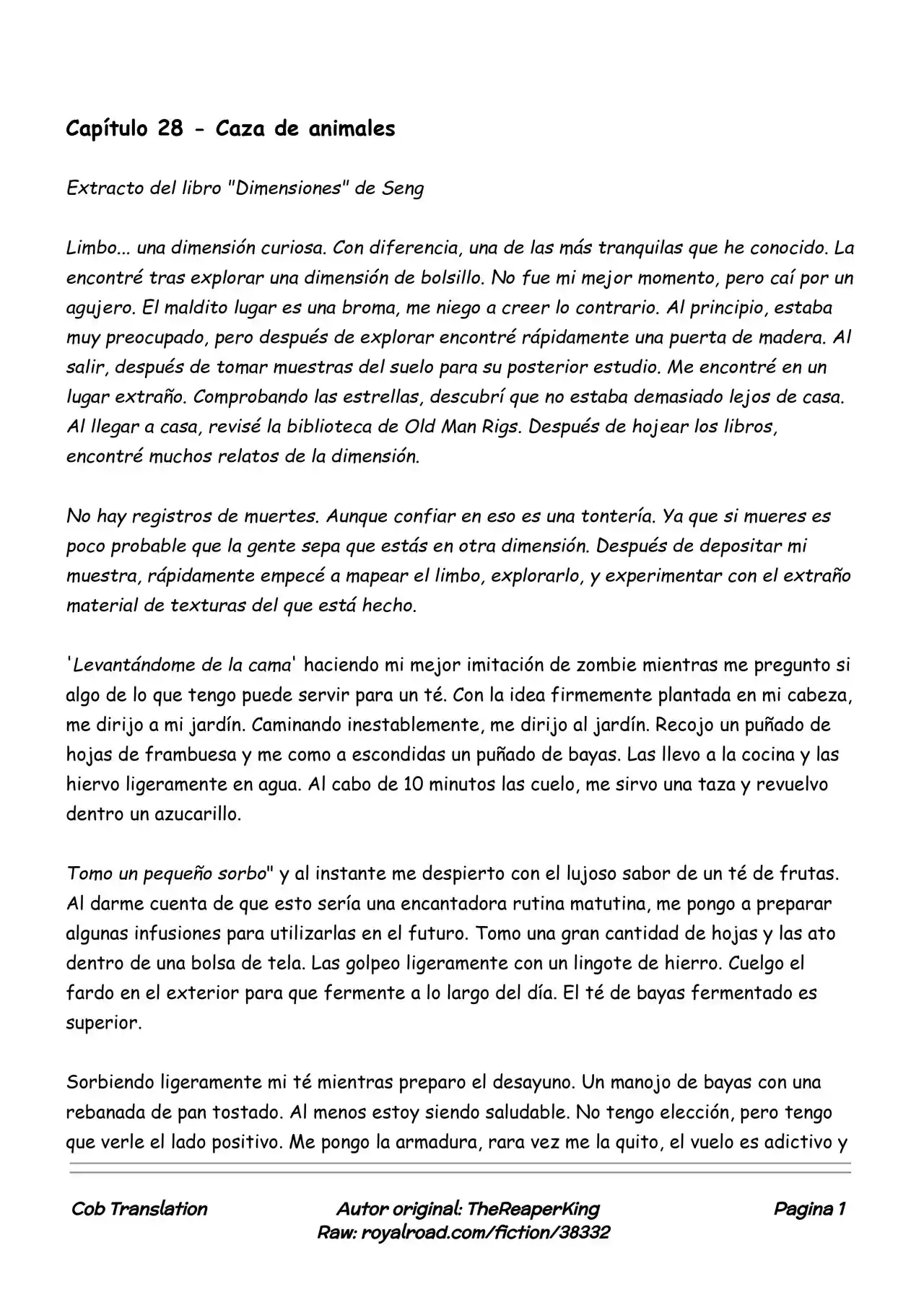 Realidad De Minecraft (Novela) - Capítulo 28 - Página 1 - LectorTMOo